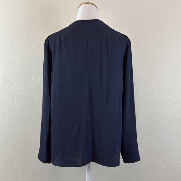 Rag & Bone Navy Blue Zipper Front Vanessa Blouse Size Small - Picture 5 of 11